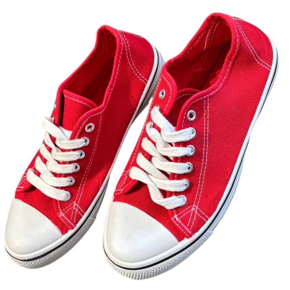 CoXist Women's NEW red canvas lace up sneakers Streetwear Sz‎ 8M